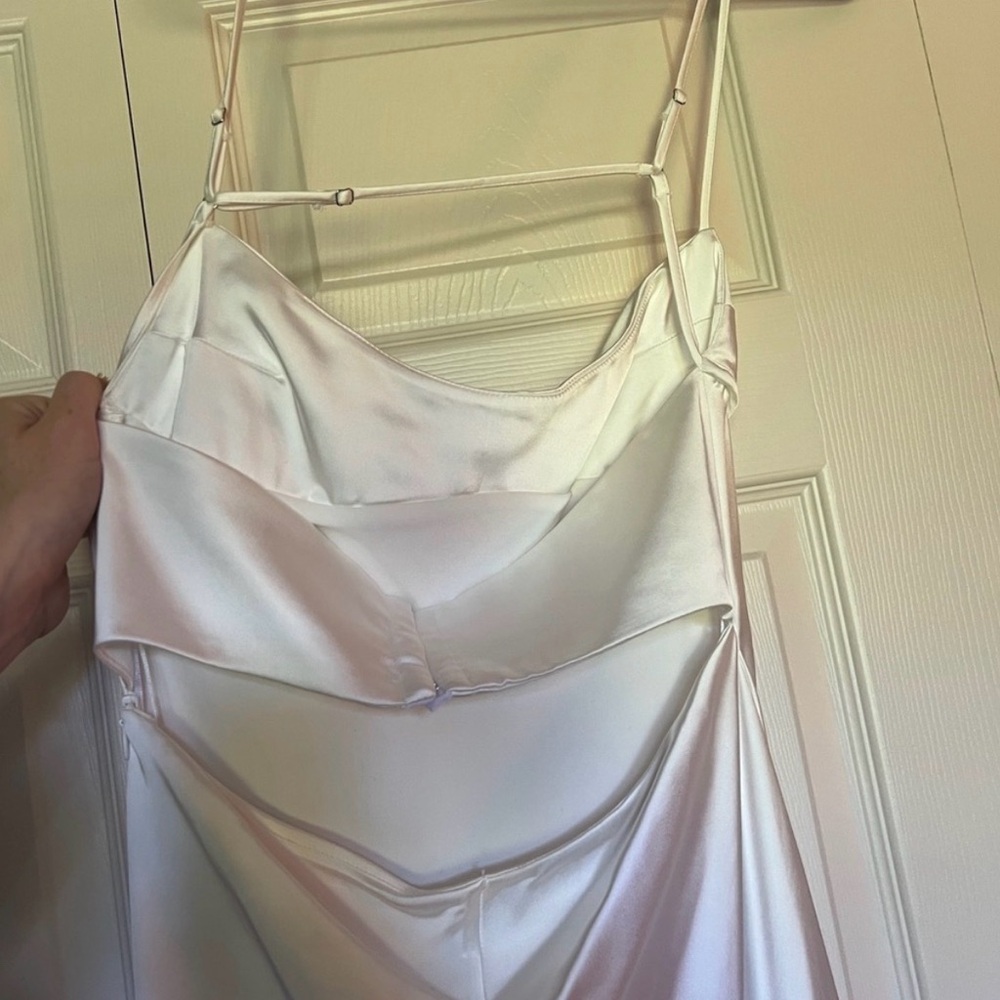 Zara White Satin Maxi Dress - Picture 3 of 3